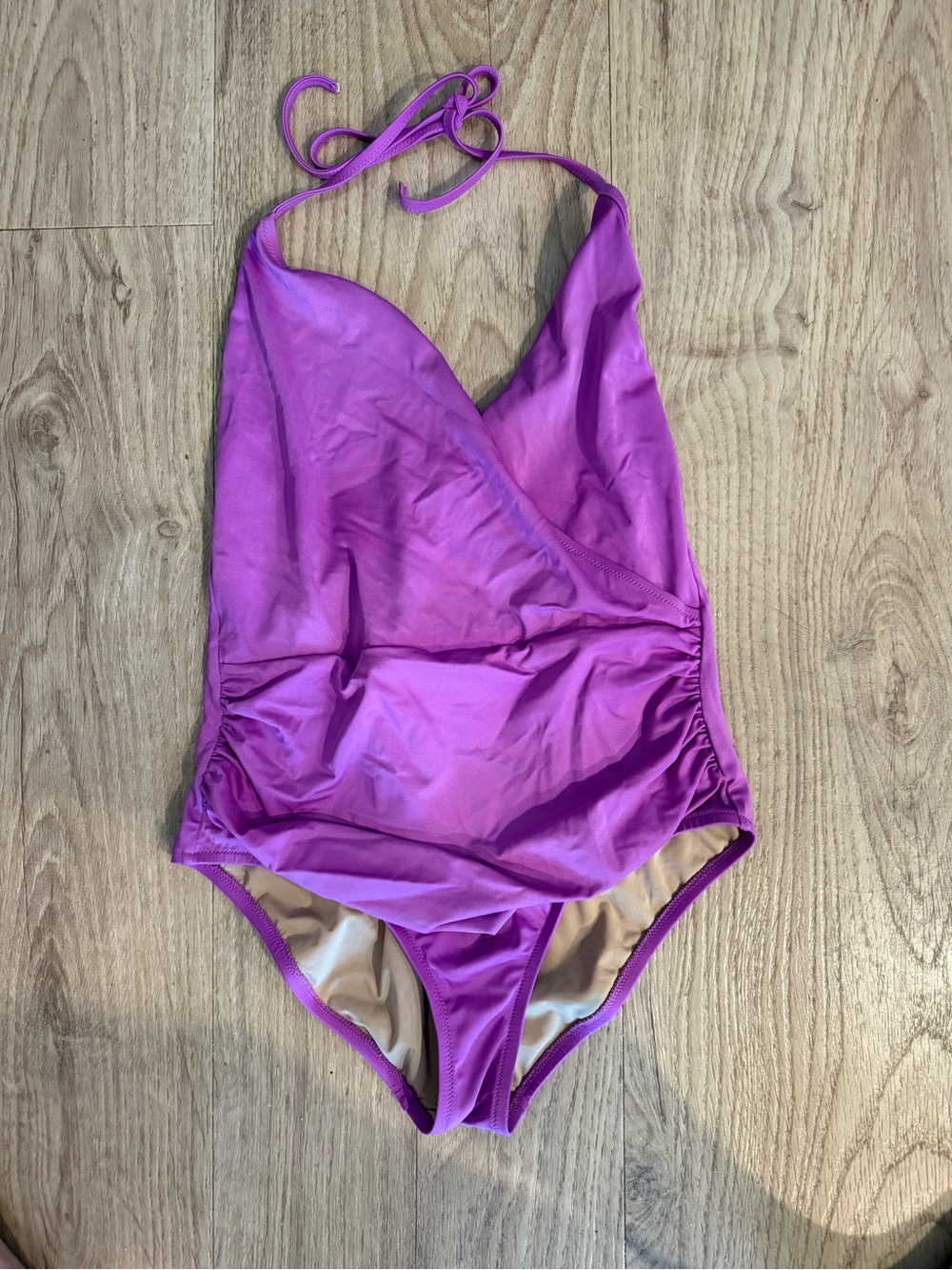 J. Crew Purple One-Piece Swimsuit - Halter Style